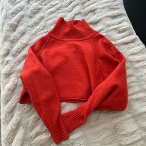 Urban Outfitters Vibrant Orange Cowl Neck Sweater
